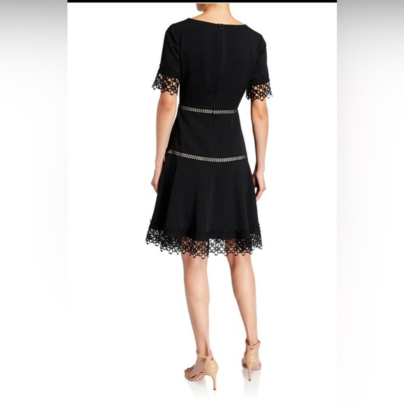 Shani  Lace-Trim Crepe Fit & Flare Dress size:USA 10 - Picture 3 of 17
